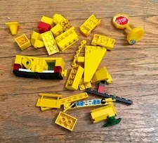 Mixed Lot of Yellow Lego Construction Bricks Stop Sign