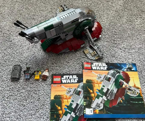 LEGO Star Wars: Slave I (8097) Retired Set W/ Minifigures & Instructions