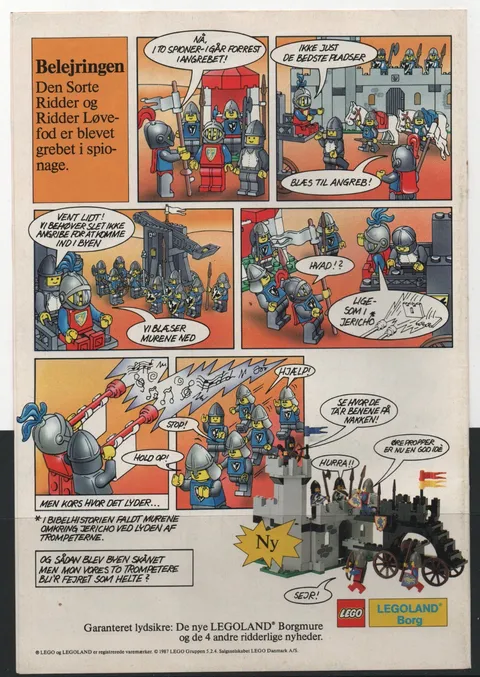 LEGO ADVERTISING INSERTS #  5-1507 # CASTLE AND KNIGHTS # 1987 #