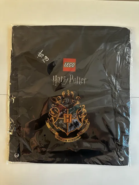 7 Lego Harry Potter Cinch Draw String Nylon Bags Backpacks New 14 x 16