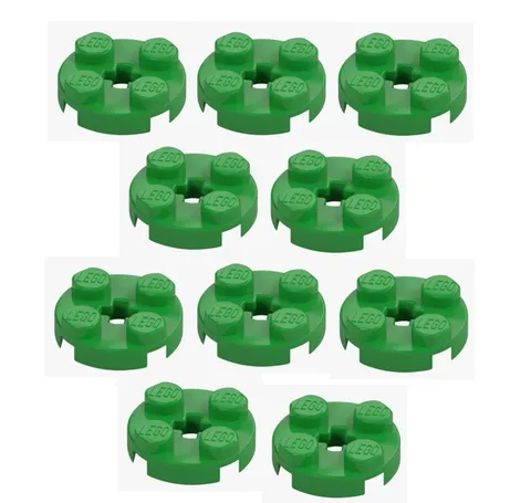 LEGO ® 10x round plate 2x2 bright green 4032 6138624 green replacement part plate new