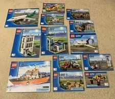 LEGO City Theme Mixed Lot of 13 Building Set Instruction Manual Books Police Air