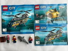 LEGO City 60093 Deep Sea Helicopter - Minifigures & Building Instructions ONLY