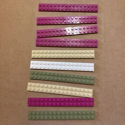 Lot Of 10 Lego Parts 4282 Plate 2x16