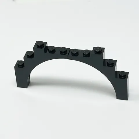 2339 LEGO Parts Brick 1x5x4 Half Arch - Continuous Bow BLACK (2)