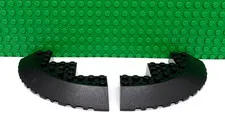 Lego 2 Black 10x10 UFO Alien Saucer Wing Wedge Ship NEW