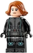 LEGO® Minifigure Super Heroes sh0881 Black Widow Black Jumpsuit Dark Orange