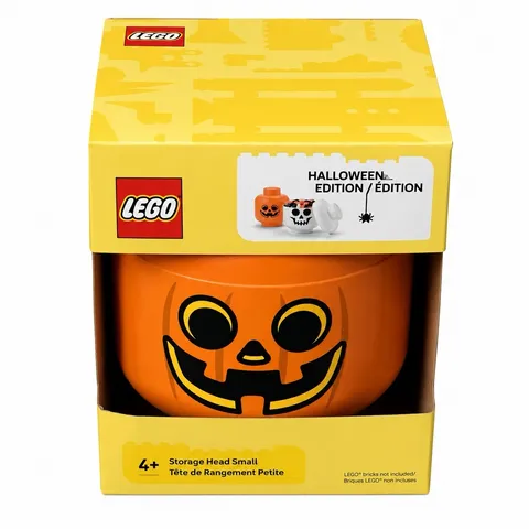 LEGO Small Halloween Pumpkin Storage Head Jack O'Lantern Container New