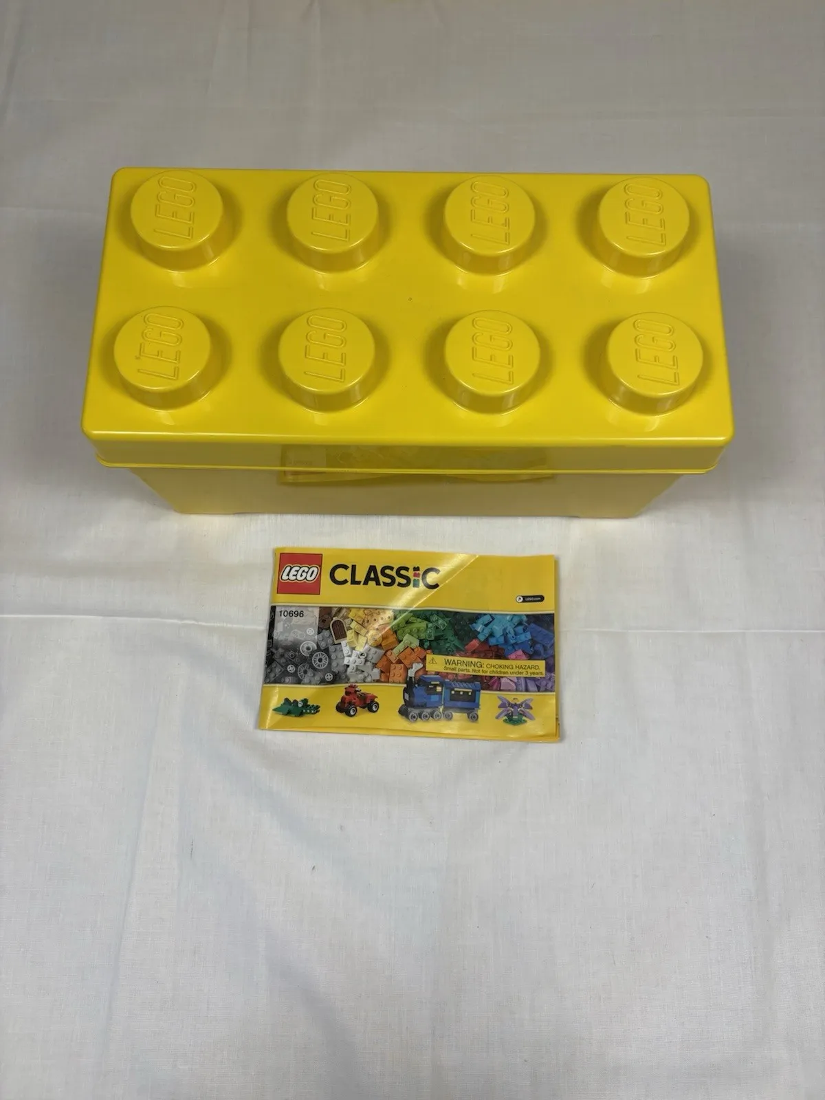 LEGO Classic 10696 Yellow Storage Brick Stackable Lightweight Plastic Box & lot