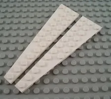 LEGO Pair of White 12x3 Wedge Plates