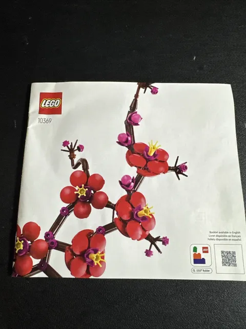 Lego Botanicals Plum Blossom 10369 Instructional Manual Only