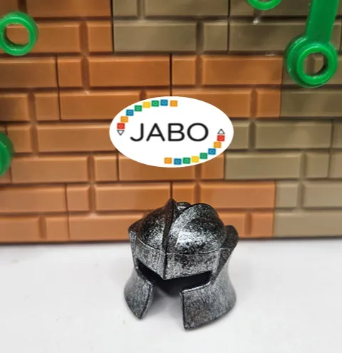 (S12/21/10) LEGO Minifigure 48493 Headgear Helmet Black Silver