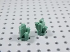 LEGO Lot of 2 Sand Green 5 Point Gems Crystals Treasure Accessory Minifig BJ
