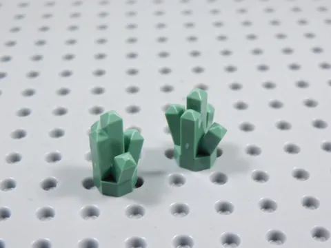 LEGO Lot of 2 Sand Green 5 Point Gems Crystals Treasure Accessory Minifig BJ