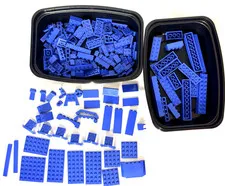 LEGO Blue Bricks Plates Parts Lot 158 Genuine Bulk