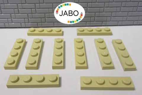 (J7/4/10) LEGO 10 x 3710 flat plate 1x4 tan