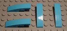 Lego Brick Rounded 1x4 Turquoise 4 Pieces
