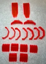 LEGO Trans-Neon Orange 17  Pieces, Panels, Windscreen:  Ice Planet