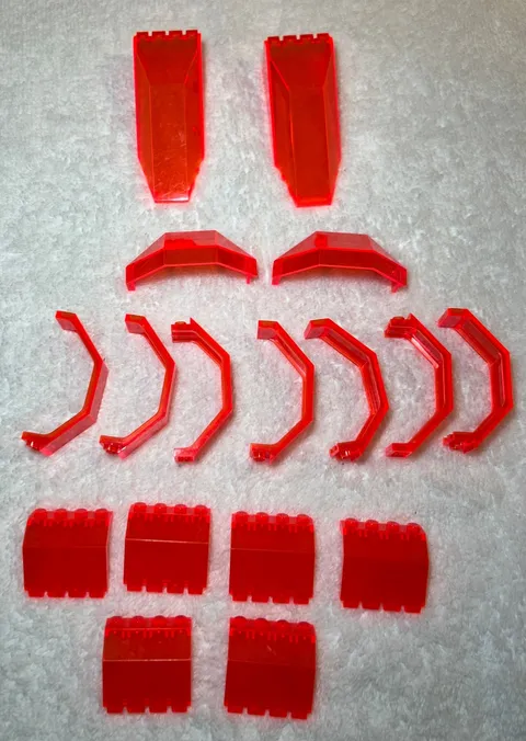 LEGO Trans-Neon Orange 17  Pieces, Panels, Windscreen:  Ice Planet