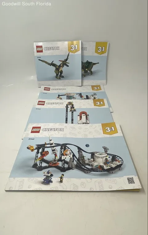 Lot Of 5 Pcs Assorted Lego Creator 3 In 1 Mixed Instruction Manuals For Age 3+