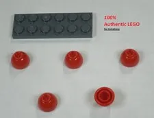LEGO NEW 1.5x1.5x0.7 Red Brick Round Dome (5x) 6337734 Brick 37840
