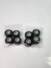 LEGO 6014 Wheel Tire Assembly 6014 / 87697 Grey Set Of 8
