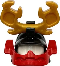 Lego New Pearl Dark Gray Minifigure Helmet Visor Ninja Horn Elaborate Part