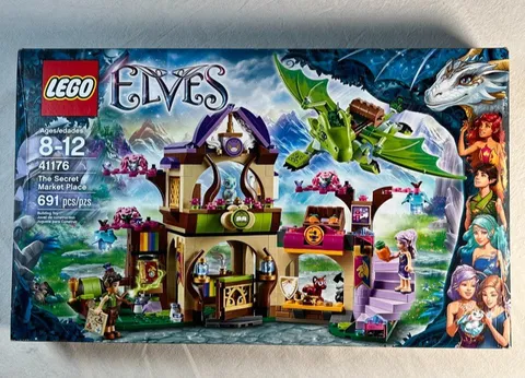 LEGO ELVES Secret Marketplace MMPN Set 41176 New Sealed Box Damaged Retired 2016
