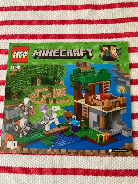 Lego Minecraft 21146 Skeleton Attack Set Instruction Booklet 1 ONLY Foundations