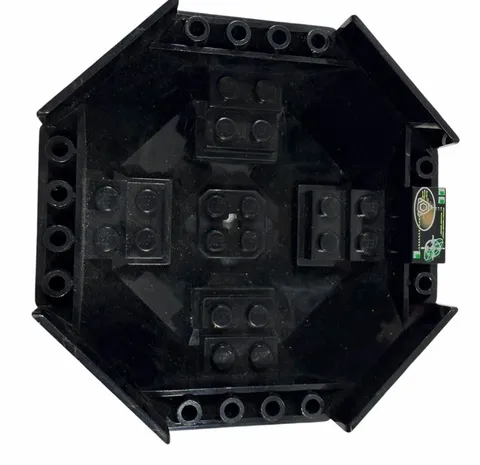 LEGO Black Cockpit 10x10x4 Octagonal Base w/ Axle Hole #2618 for #8970 or #6037