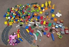 Legos Duplos Huge Lot Minnie Constructions Train Tracks Cars Flowers Over 16lbs