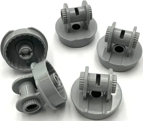Lego 5 New Light Bluish Gray Technic Rotation Joint Disks with Large Pin Parts