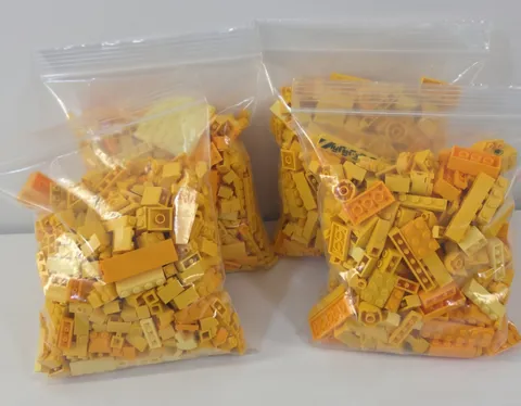 LEGO 3.5 lbs Pounds "Yellows" Bulk Lot of Loose Lego Pieces Bricks Random Parts.