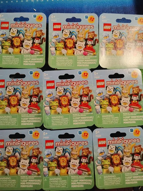 LOT OF 9 LEGO Minifigures 71051 Animals Series 28 Mystery Box NEW 