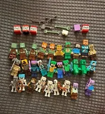 LEGO Minecraft Minifigure Lot 29 Figures with Accessories