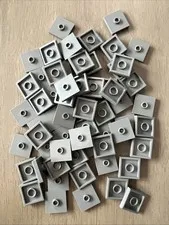 LEGO 87580 Dark Bluish Gray Plate Modified 2x2 Groove Center Stud Jumper 62pcs