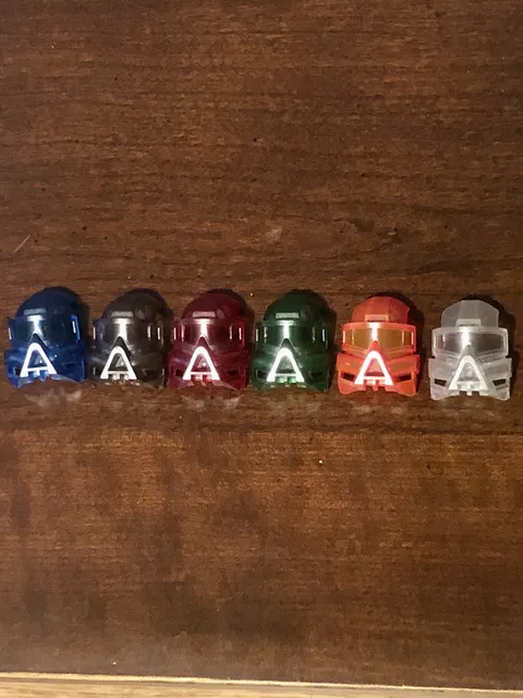 Lego Bionicle Kanohi Mask KauKau Set Of 6 Complete For Each Toa Mata RARE
