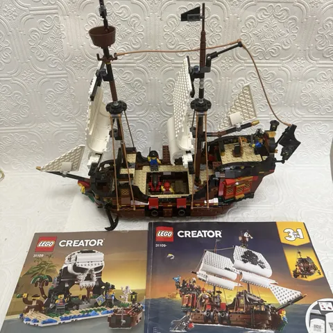LEGO 31109 Creator 3-in-1 Pirate Ship Minifigs & Instructions Included Retired