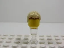 LEGO Tan Short Slicked Back Hair w/ Widow's Peak Minifig I2