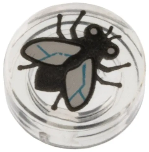 Lego NEW Trash MONSTER Minifig FLY TILE Clear Black White Wings 1 x 1 71052 Part