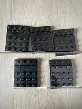 Lego 4213 Hinge Roof 4x4 Plate 4315 Hinge Plate 1x4 Black 10 Pieces 5 Assemblies