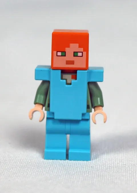 LEGO Minecraft Alex min070 Diamond Armor Blaze Bridge Set 21154 Minifigure