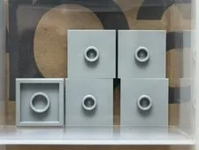 LEGO Parts - Light Bluish Gray Plate 2 x 2 1 Stud in Center - No 87580 - QTY 5