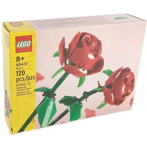 LEGO® Botanical Red ROSES  120 Piece Brick Building Set 40460