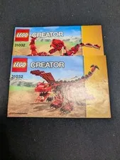 LEGO CREATOR: Red Creatures 3 in 1 (31032) Complete With Both Manuals