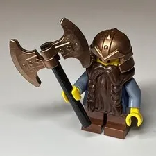 Lego Castle Minifigure Fantasy Era  Dwarf  cas355 7036 Axe