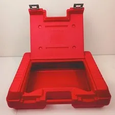 Vintage LEGO 1985 Red Plastic Storage Carrying Case 15x12x4" Briefcase Snap Lid