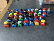 Lego Duplo Lot Of 33 Vintage Block Figure People Pieces