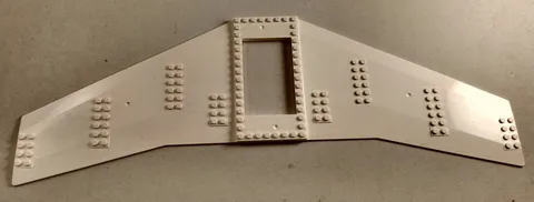 LEGO White 20x56 Airplane Wing Plate with 6x10 Cut Out