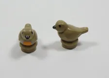 LEGO Lot of 2 Dark Tan Birds Animal Minifig I12